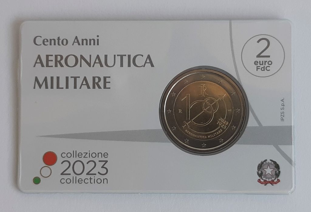 Commemorative 2 EURO coin Centenary of the Italian Air Force