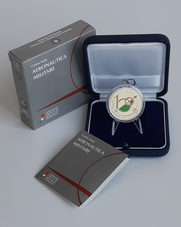 Commemorative 5 EURO coin PROOF Centenary of the Italian Air